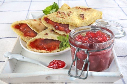 Potato Pancakes with Jam