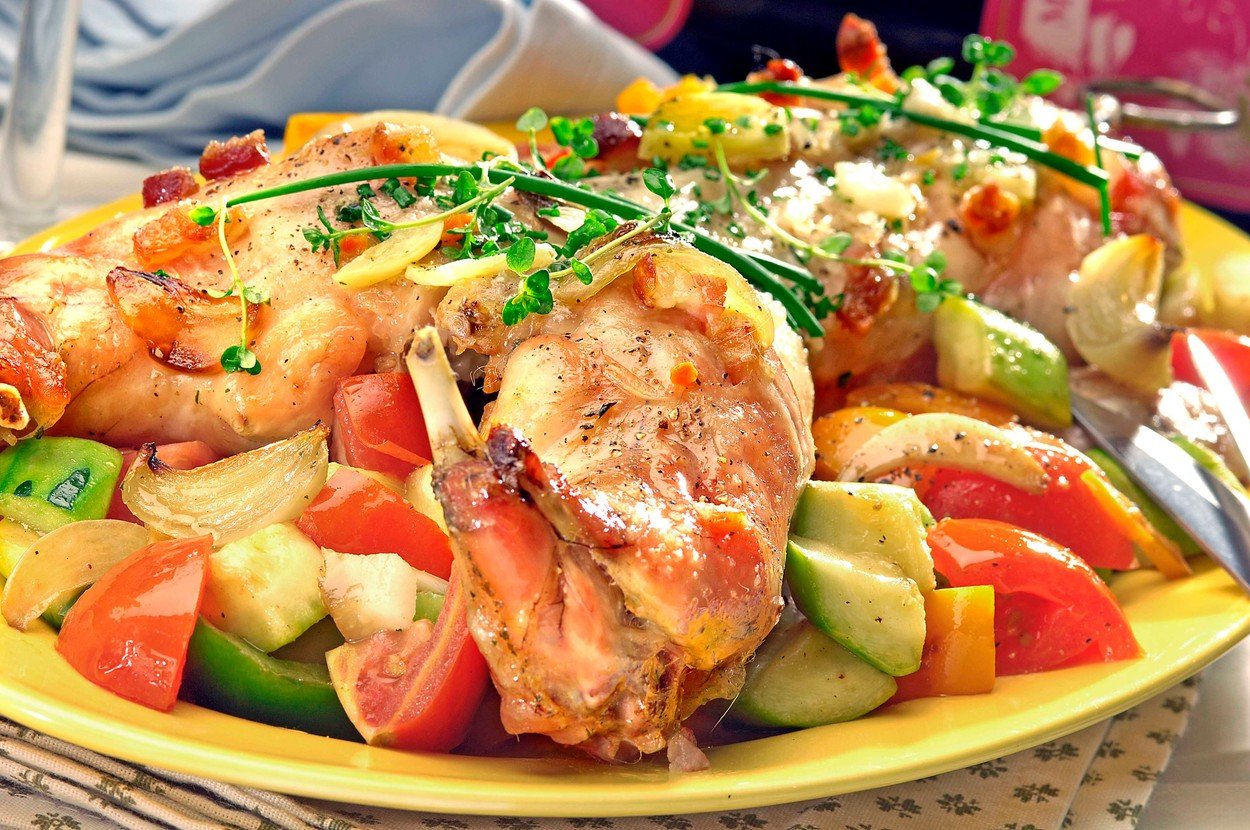 Baked Rabbit with Vegetable