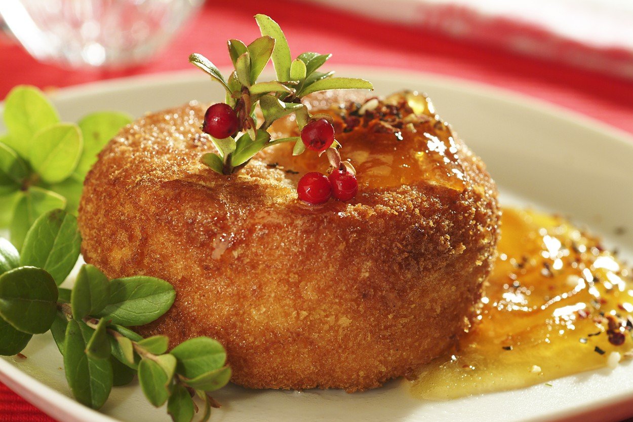 Fried Camembert with Sweet Sauce