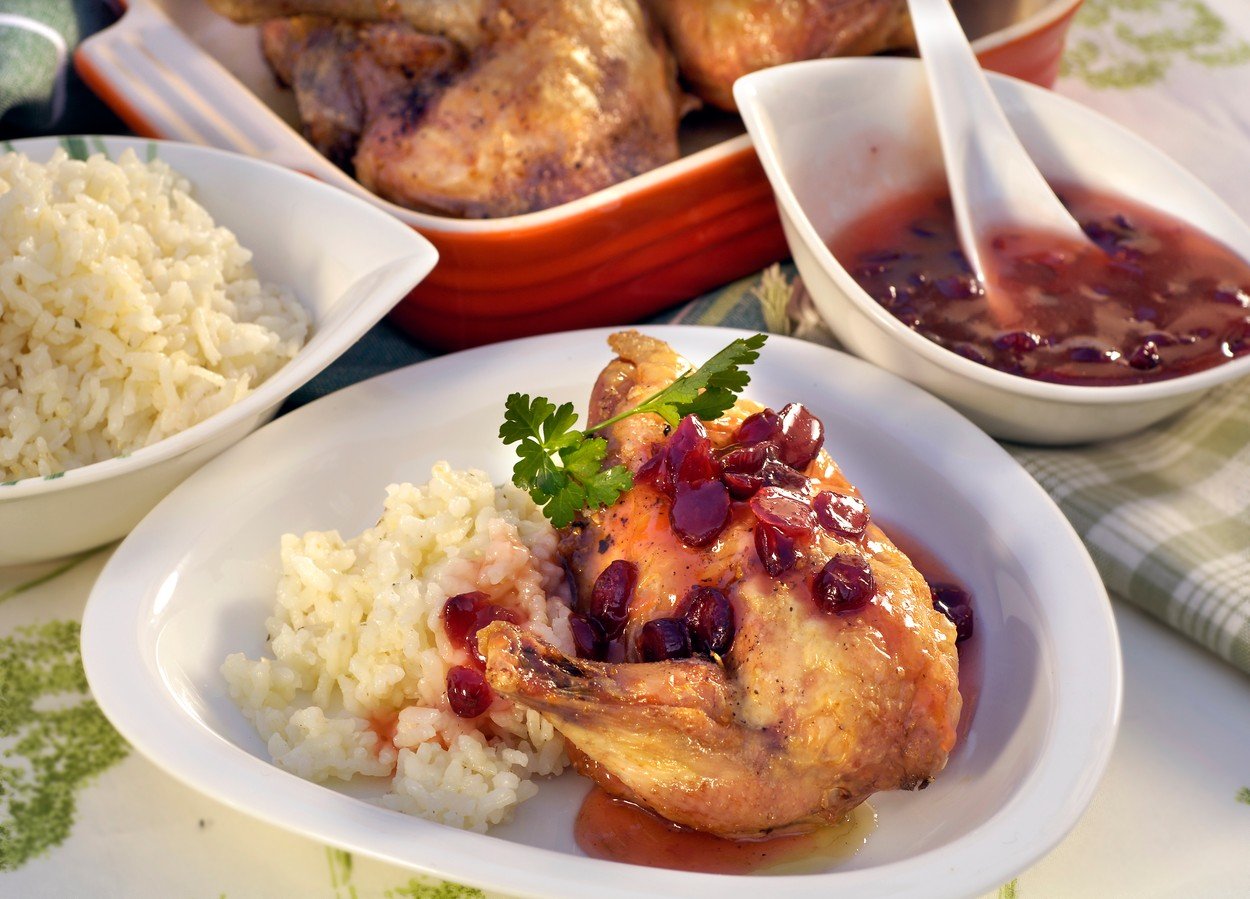 Chicken with Cranberry Sauce