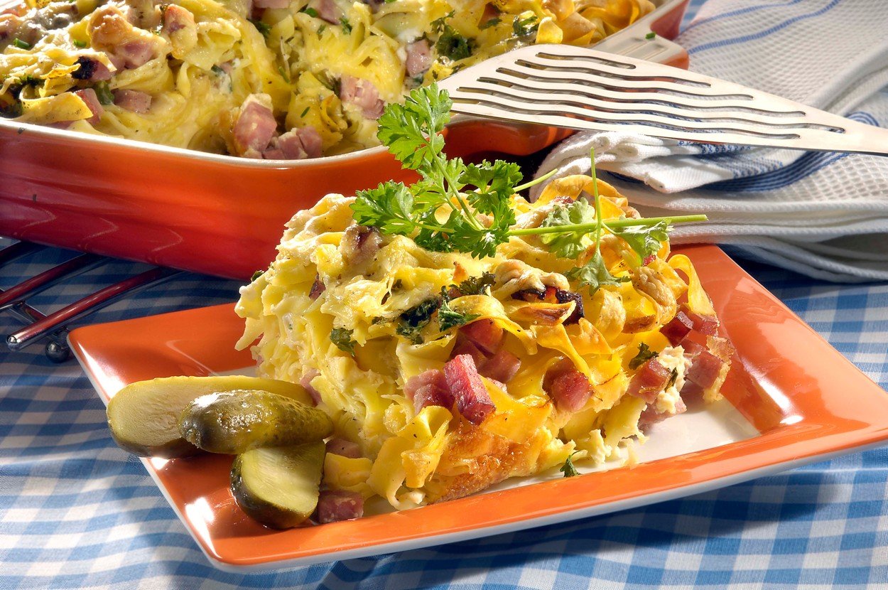 Pasta Baked with Smoked Meat