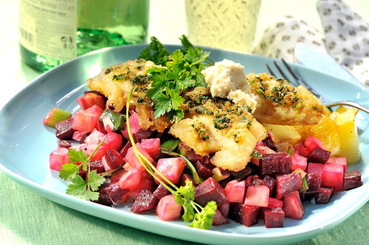 Codfish with Horseradish and Vegetable