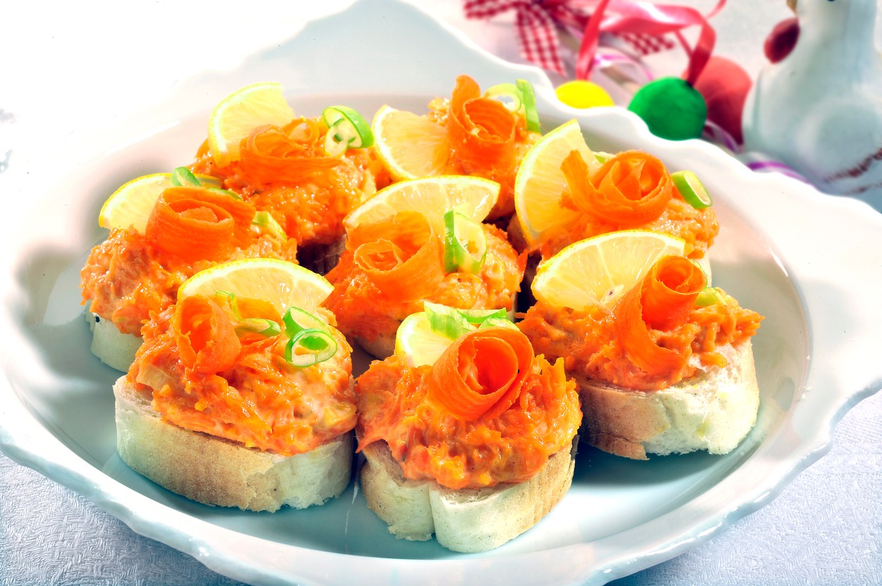 Snacks with Carrot and Mayonnaise
