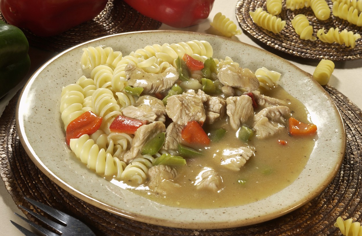 Turkey Goulash on Peppers
