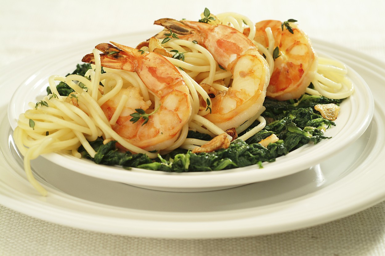 Spagety s garnaty