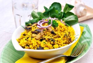 Pilaf z bulguru a hub